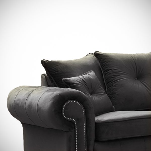 ASHWIN GREY CORNER SOFA - Rely Furnitures