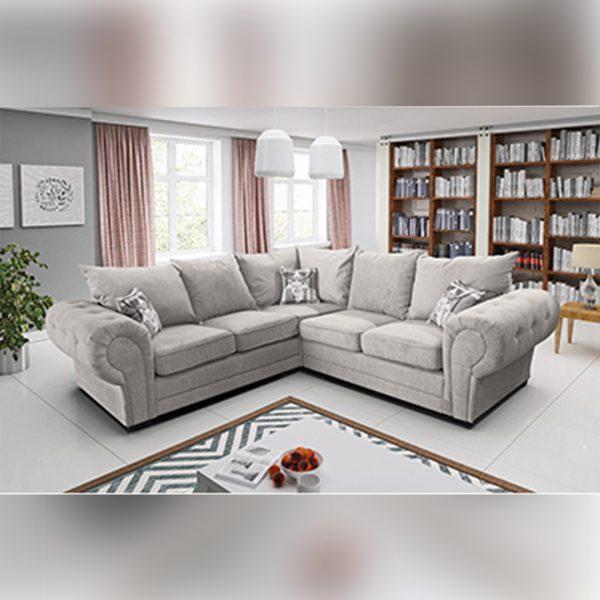 IBIZA LIGHT GREY CORNER SOFA - Rely Furnitures